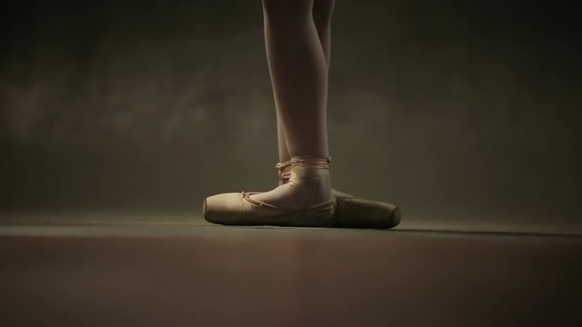 tired girl ballerina epic falls to the floor during training