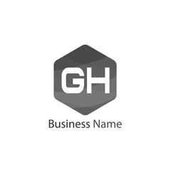 Initial Letter GH Logo Template Design
