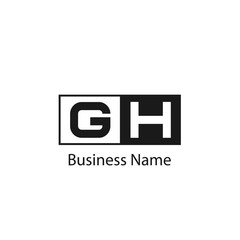 Obraz premium Initial Letter GH Logo Template Design