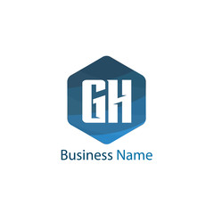 Initial Letter GH Logo Template Design
