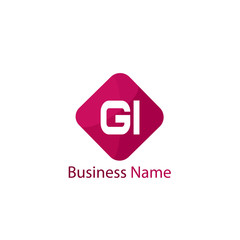 Initial Letter GI Logo Template Design