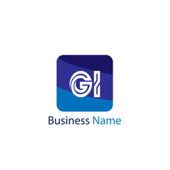Fototapeta premium Initial Letter GI Logo Template Design