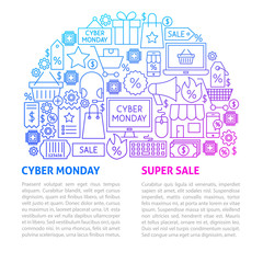 Cyber Monday Line Template