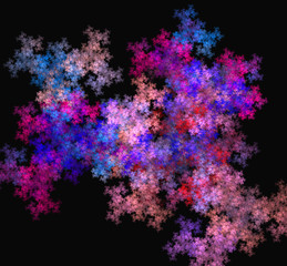Purple blue pink pattern.Fantasy fractal texture. Digital art. 3D rendering. Computer generated image.