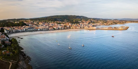Crédence de cuisine en verre imprimé Côte Sanxenxo and Silgar beach in Pontevedra, Spain