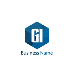 Initial Letter GI Logo Template Design