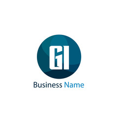 Initial Letter GI Logo Template Design