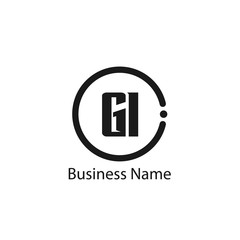 Initial Letter GI Logo Template Design
