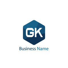 Initial Letter GK Logo Template Design