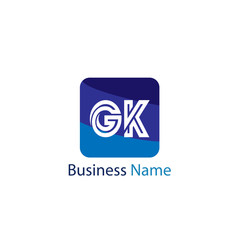 Initial Letter GK Logo Template Design