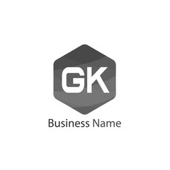 Initial Letter GK Logo Template Design