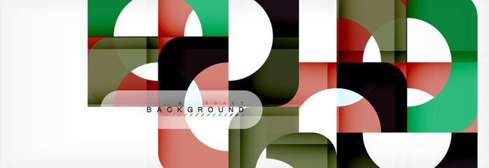 Color square shapes, geometric modern abstract background