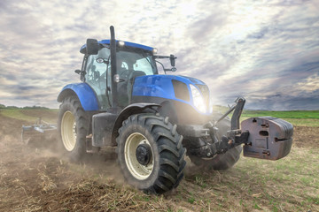 Obraz premium travail au coucher du soleil