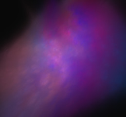 Blurred purple blue cloud. Fantasy fractal texture. Digital art. 3D rendering. Computer generated image.