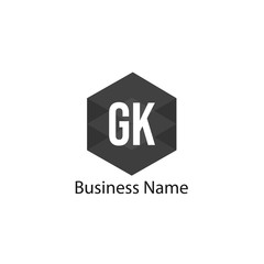 Initial Letter GK Logo Template Design