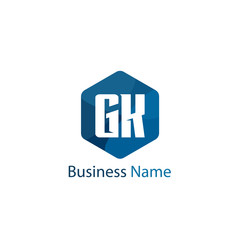 Initial Letter GK Logo Template Design