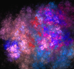 Purple blue pink abstract.Fantasy fractal texture. Digital art. 3D rendering. Computer generated image.