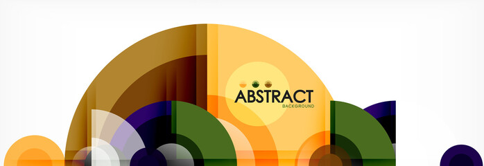 Vector fantastic circle modern geometric background template