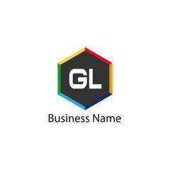 Initial Letter GL Logo Template Design