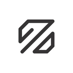 Letter Z Line Monogram Creative Abstract Icon Logo Design Template Element Vector