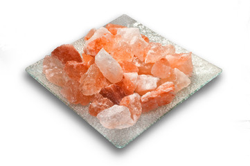 Salz Kristalle in einer Schale