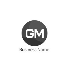 Initial Letter GM Logo Template Design