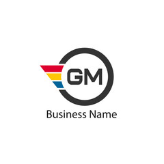 Initial Letter GM Logo Template Design
