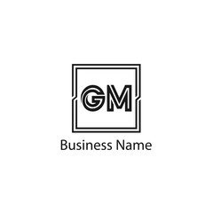 Initial Letter GM Logo Template Design