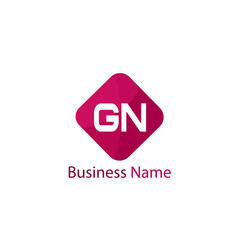 Initial Letter GN Logo Template Design