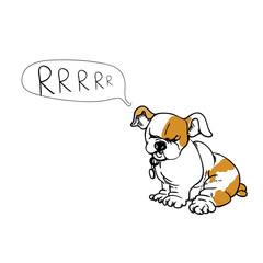 Dog sitting logo template