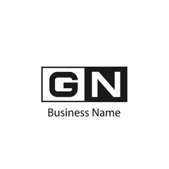 Initial Letter GN Logo Template Design