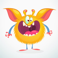 Cartoon funny monster. Halloween illustration