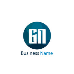 Initial Letter GN Logo Template Design