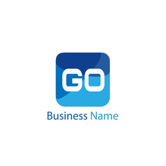 Initial Letter GO Logo Template Design