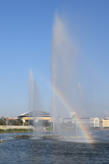 Kazan. The Kaban Lake. Fountain