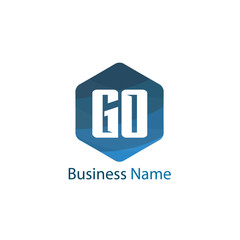 Initial Letter GO Logo Template Design