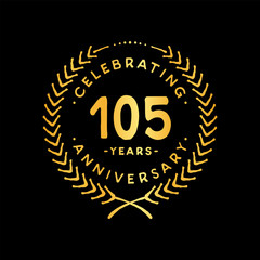 105 years design template. 85th vector and illustration. 
