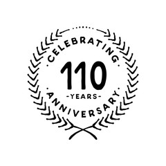 110 years design template. 85th vector and illustration. 
