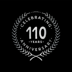 110 years design template. 85th vector and illustration. 
