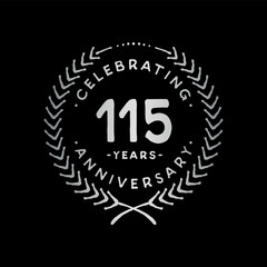 115 years design template. 85th vector and illustration. 
