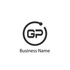 Initial Letter GP Logo Template Design