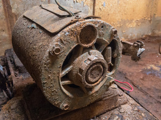 Old electric motor rusted