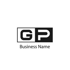 Initial Letter GP Logo Template Design