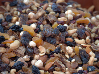 mix of dried fruits and nuts