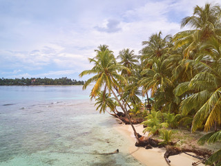 Beach on small caribbean island