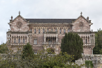 Fototapeta na wymiar Palace of Sobrellano in Comillas, Cantabria, Spain