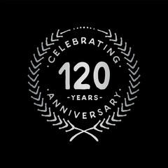 120 years design template. 85th vector and illustration. 
