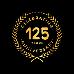125 years design template. 85th vector and illustration. 
