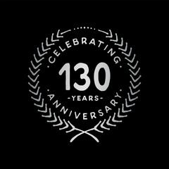130 years design template. 85th vector and illustration. 
