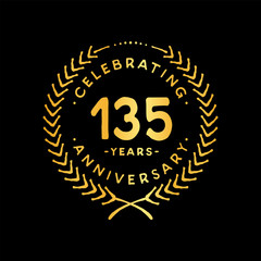 135 years design template. 85th vector and illustration. 

